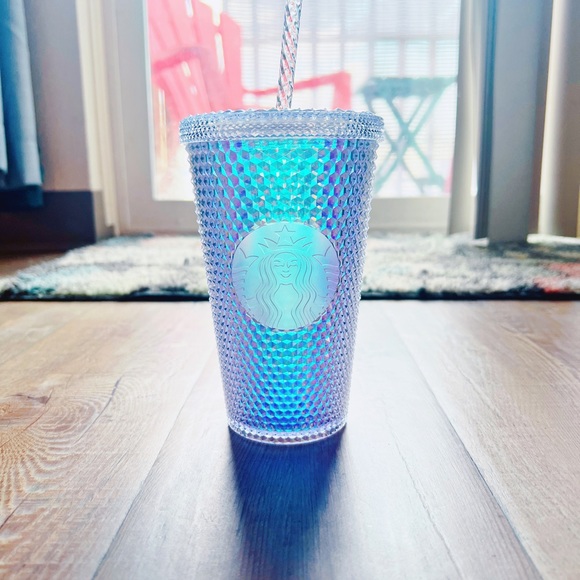 Starbucks 2023 Studded Dichroic Iridescent Unicorn Bling Tumblers & Keychain - Picture 4 of 6